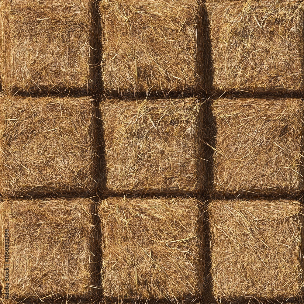 Seamless hay bale texture, tightly packed straw, flat and tileable for ...
