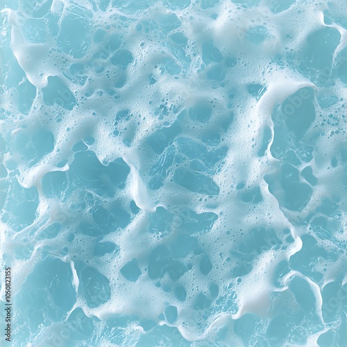 Seamless ocean foam texture, soft wave patterns, tileable for water effects, highdefinition photo