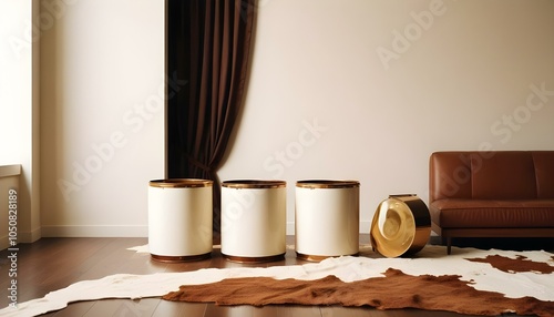 Photo interior modern design room 3d illustration
