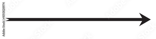 Long arrow icon. long arrow vector. flat style Arrow symbol. arrow on a white background. vector illustration.