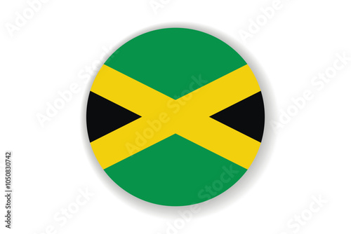 Free Download Flag of Jamaica. Jamaican national symbol in official colors. Template icon. Abstract vector background. Round glass light ball, 3D big bubble, sphere - GFXLoad