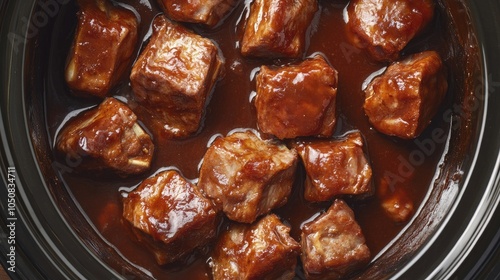 Savory Chunky Meat in Rich Sauce