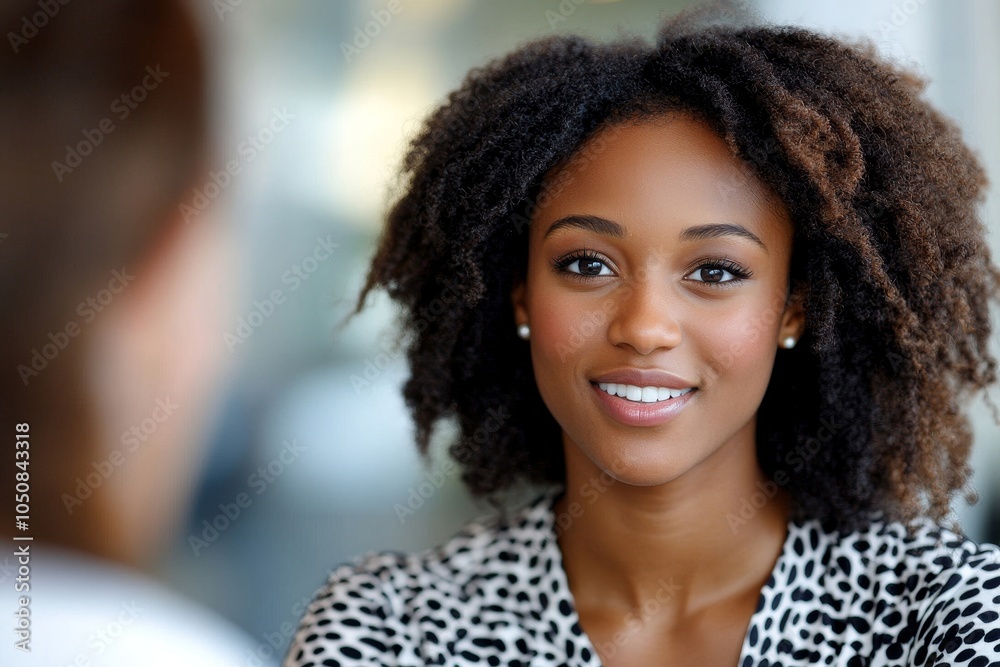 Female employer taking interview of a job applicant, Generative AI Female employer taking interview of a job applicant, Generative AI