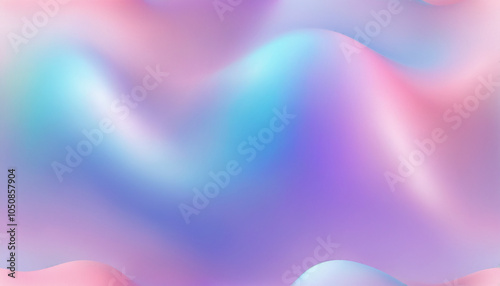 Holographic gradient mesh, blending pastel purples, pinks, and blues in smooth, seamless transitions. photo