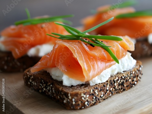 A Pumpernickel with lox