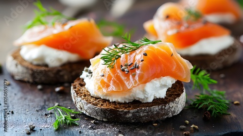 A Pumpernickel with lox
