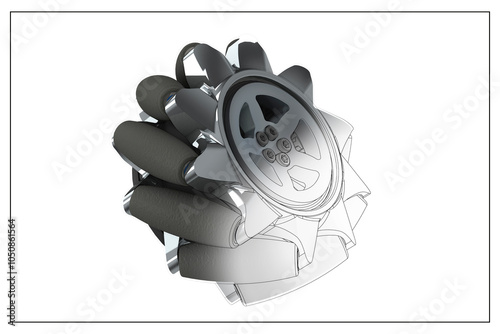 Advanced Mecanum Wheel Design for Precision Robotic Mobility. photo