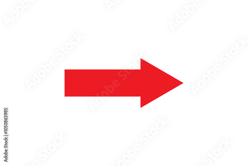 Free Download Red Long arrow to the left. Red arrow isolated on white - GFXLoad