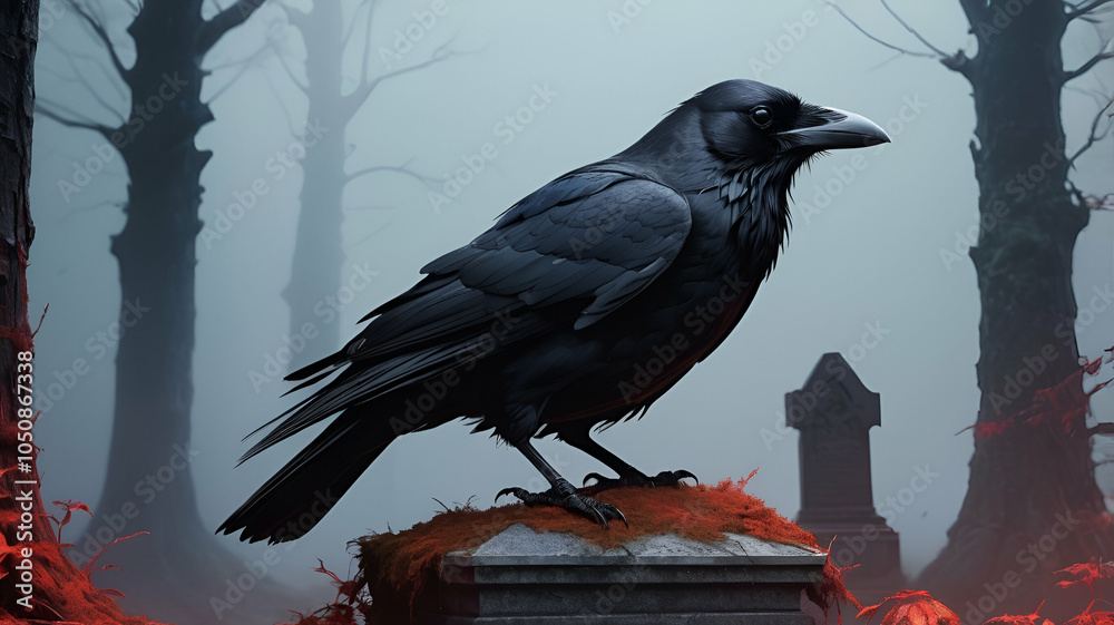 Obraz premium crow on a tree