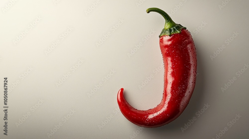 Red chili pepper on light background Red chili pepper on light background