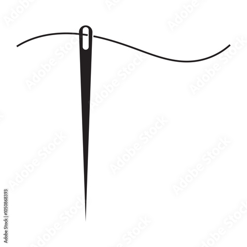 Needle icon. Sewing Needle icon. Thread needle icon on Flat style vector illustration.