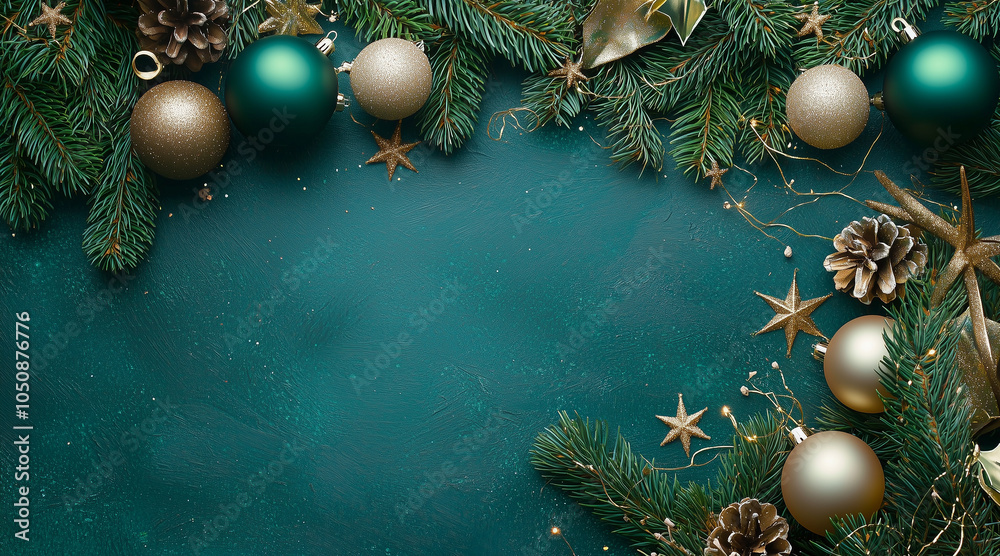 Christmas luxury background green Christmas luxury background green