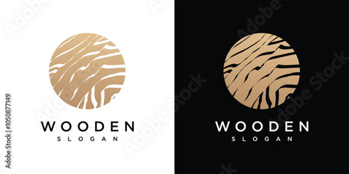 wood texture logo vector template.wood logo icon