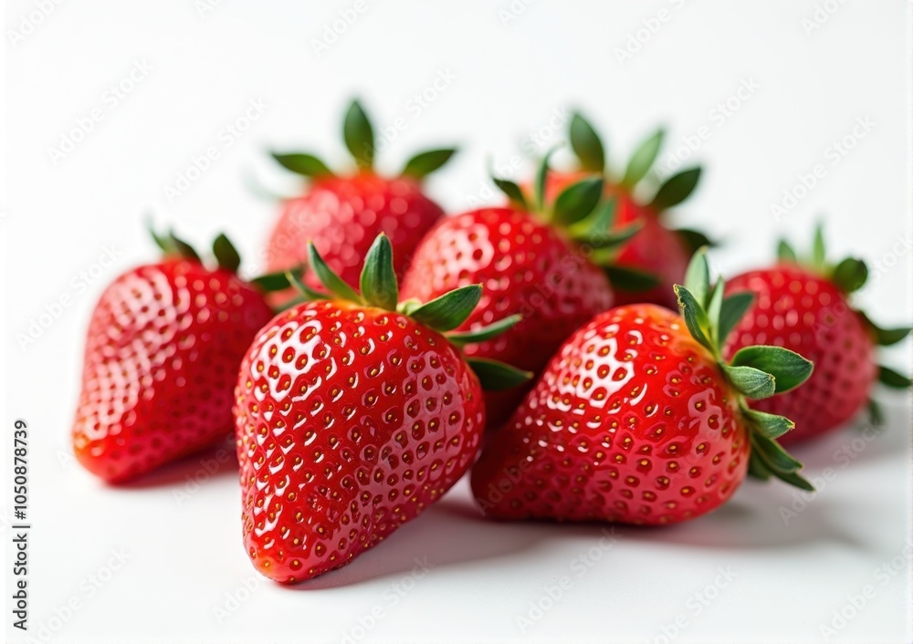 Strawberries on a white background. Shallow dof. Strawberries on a white background. Shallow dof.