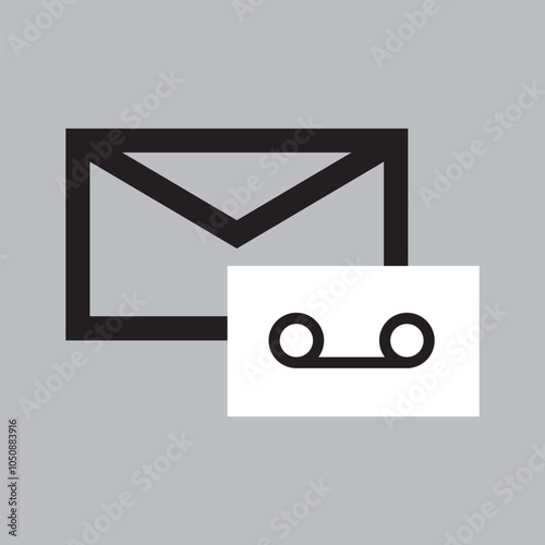 Voicemail symbol icon vector. flat style vector illustration.