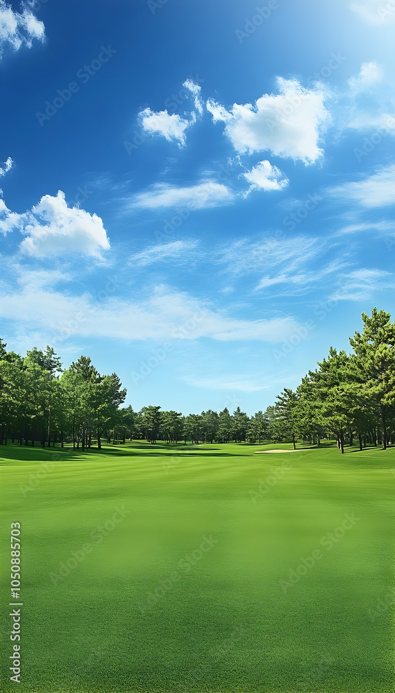 Empty Golf Course Background for Scenic Purposes- Empty Golf Course Background for Scenic Purposes-