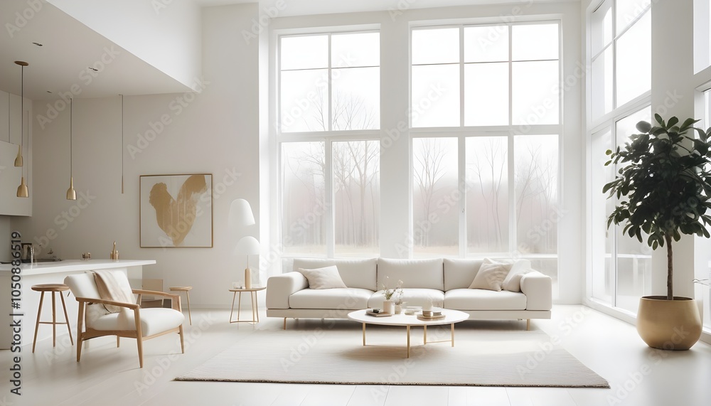 Photo interior modern design room 3d illustration Photo interior modern design room 3d illustration