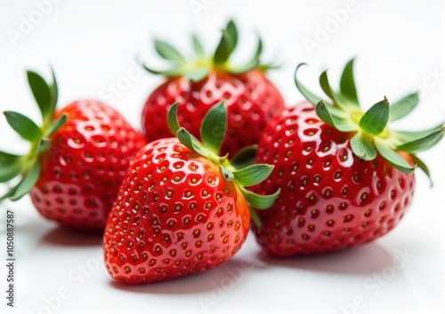 Wallpaper Mural Strawberries on a white background. Shallow dof. Torontodigital.ca
