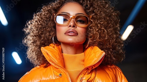 A fashionable statement embracing bold colors and unique styles in modern streetwear photography photo