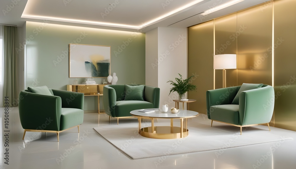 Photo interior modern design room 3d illustration Photo interior modern design room 3d illustration