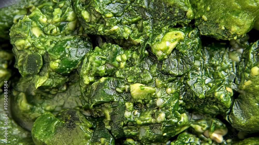 A close-up of green spinach leaves A close-up of green spinach leaves