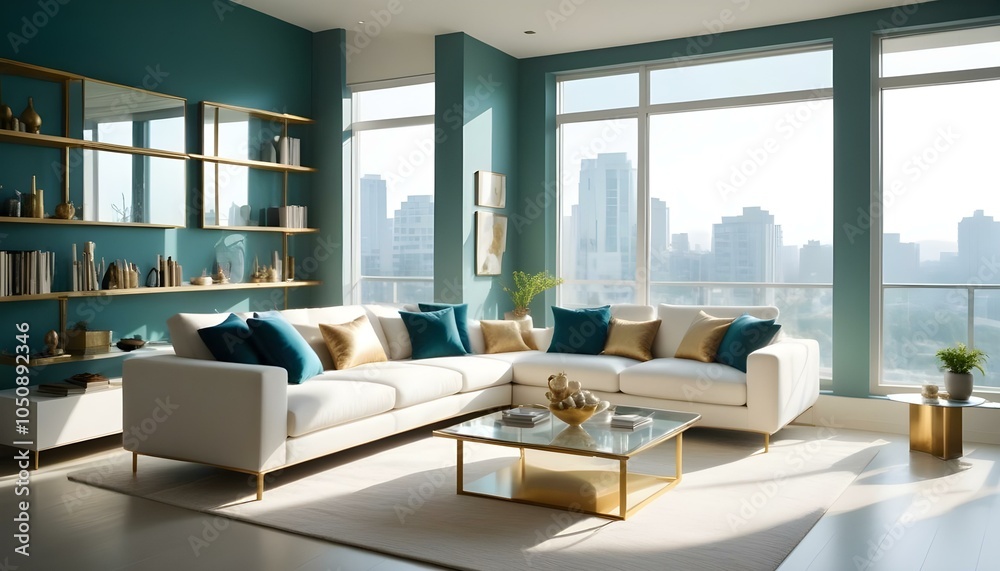Photo interior modern design room 3d illustration Photo interior modern design room 3d illustration