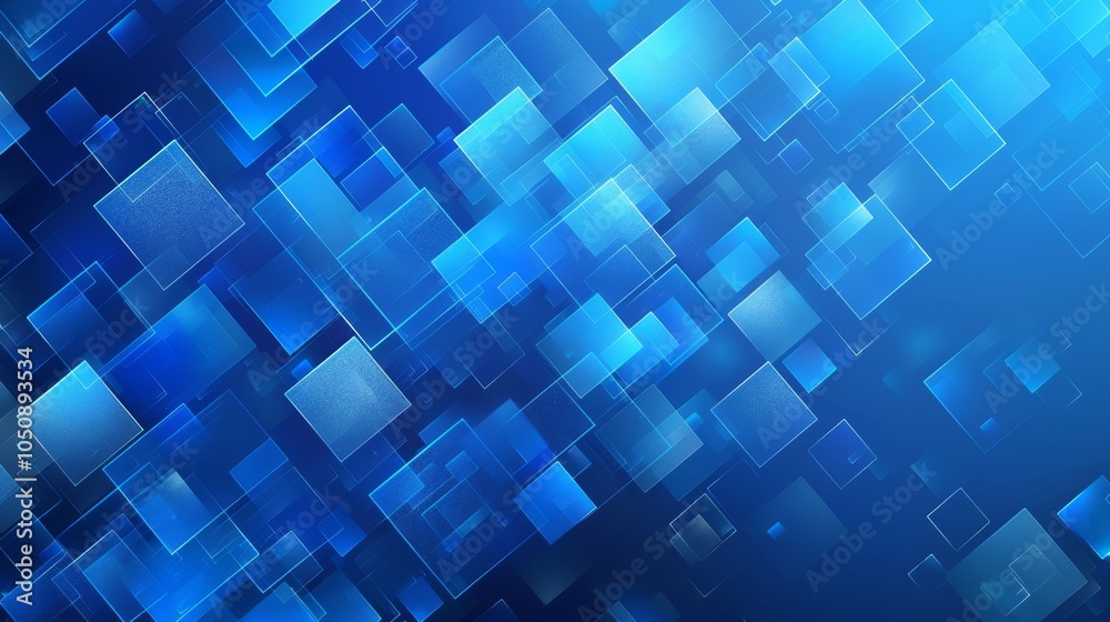 Abstract geometric squares on a gradient blue background, vector Abstract geometric squares on a gradient blue background, vector