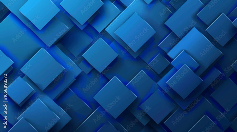 Abstract geometric squares on a gradient blue background, vector Abstract geometric squares on a gradient blue background, vector