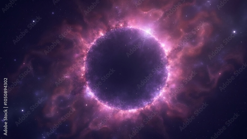 Cosmic purple background with swirling galaxies and stars Cosmic purple background with swirling galaxies and stars