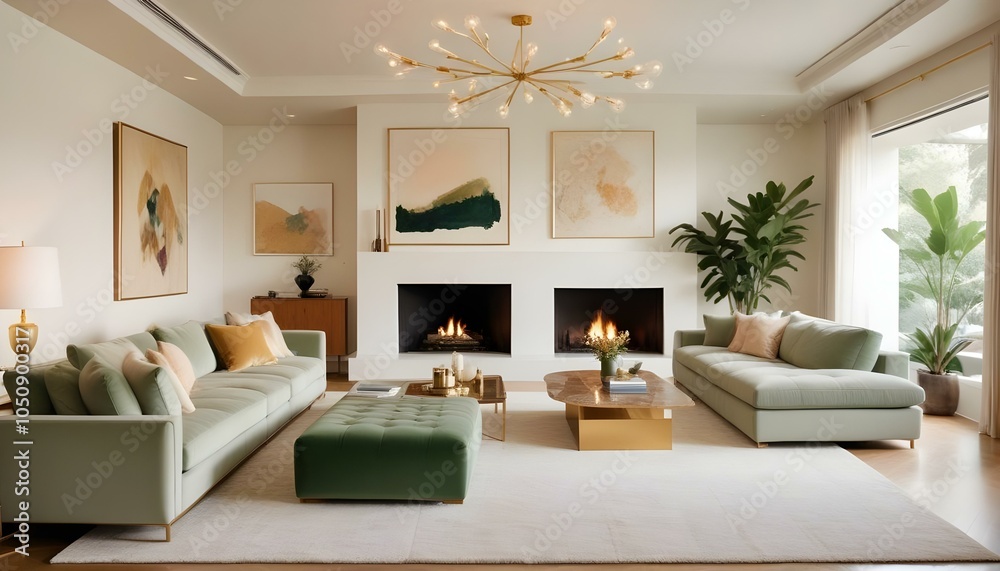 Fototapeta premium Photo interior modern design room 3d illustration