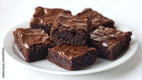 Wallpaper Mural Chocolate brownies on plate. Dessert background Torontodigital.ca