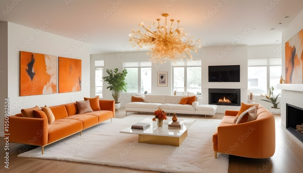 Fototapeta premium Photo interior modern design room 3d illustration