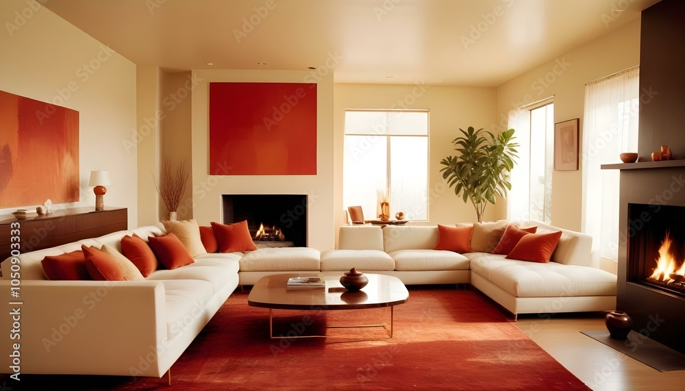 Fototapeta premium Photo interior modern design room 3d illustration