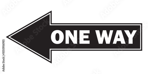 Bild auf Leinwand one way arrow icon on a white background. vector illustration.