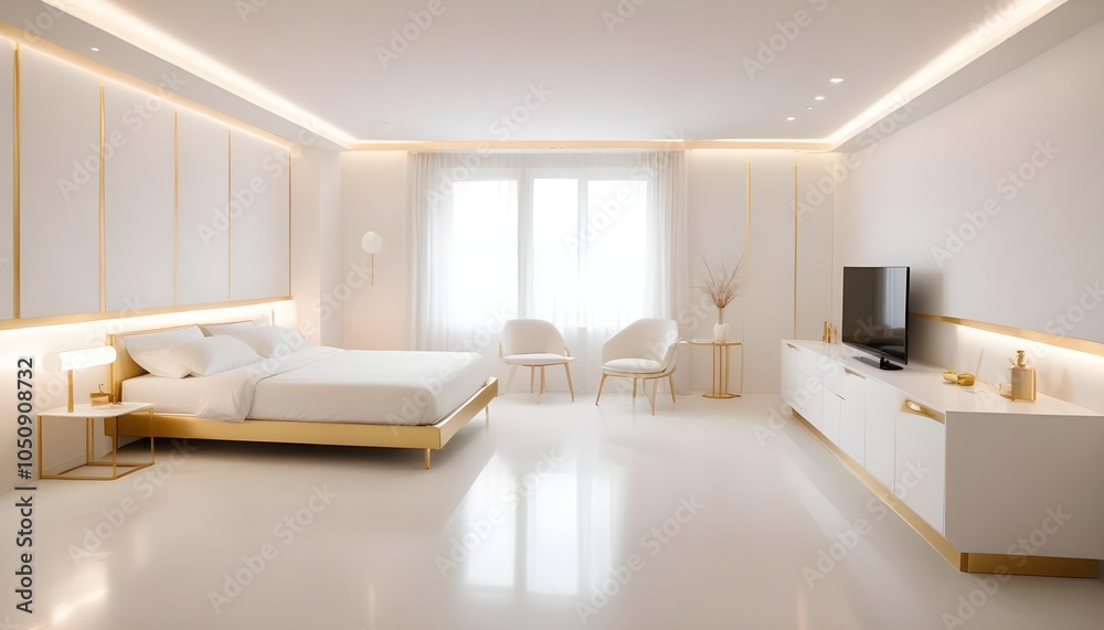 Photo interior modern design room 3d illustration Photo interior modern design room 3d illustration