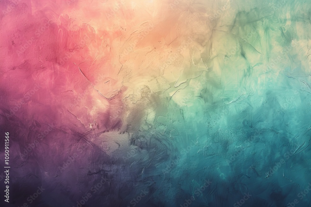 Delicate pastel background with a blend of pink, blue, and green, featuring subtle textures for added depth