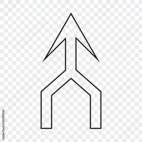 Merge Arrow icon. flat style isolated vector illustration.