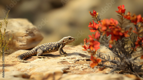 Life in the Desert: The Foraging Behavior and Environment of the Uromastyx Lizard photo