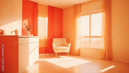 Photo interior modern design room 3d illustration