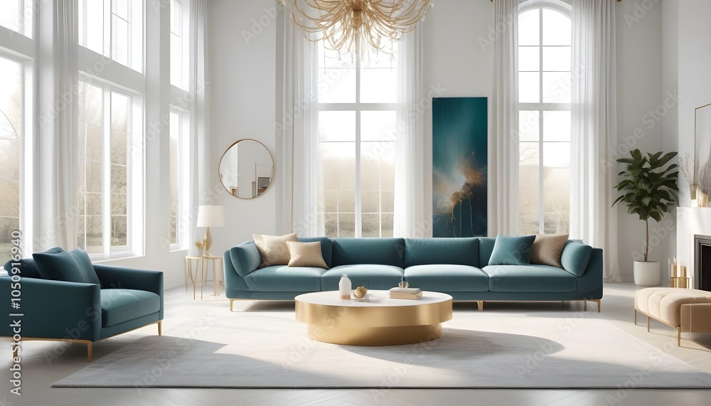 Photo interior modern design room 3d illustration Photo interior modern design room 3d illustration