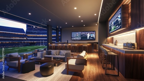 Luxury Suite with Stadium View and Bar