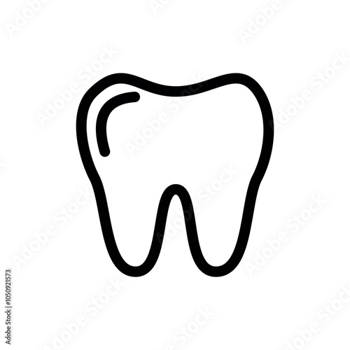 Tooth line icon vector design