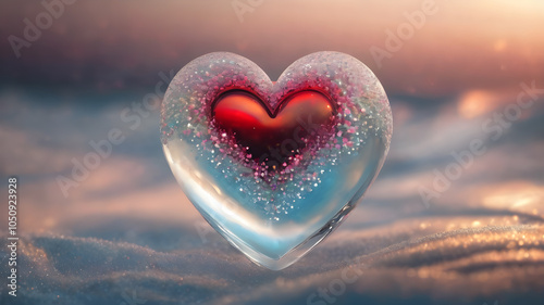 Heart shape for Love concept, Valentine's Day concepts. love symbol, concept for Valentine's Day, wedding etc. Heart elements for love concept design. AI generated image
