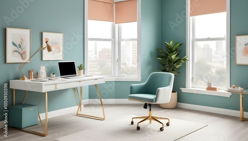 Photo interior modern design room 3d design	
