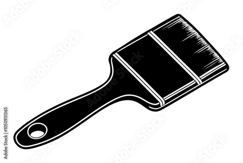  Flat wide brush for painting on a white background