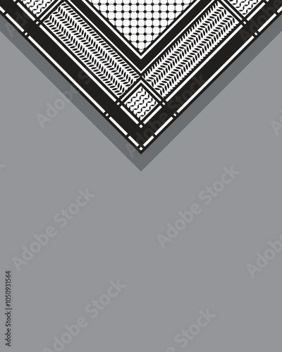 Blank background Palestine keffiyeh scarf