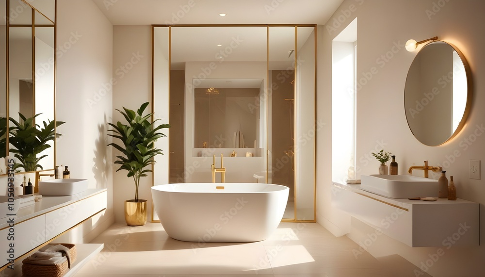 Photo interior modern design room 3d design