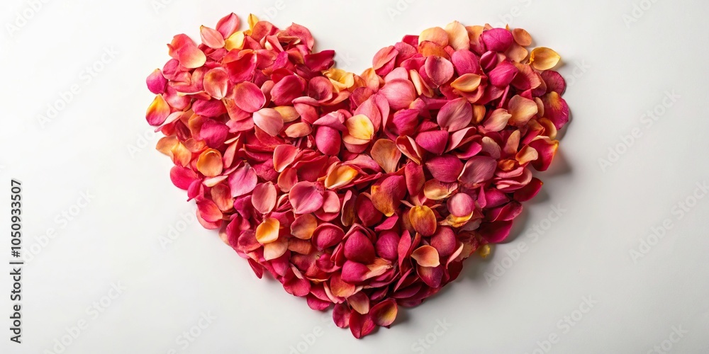 Valentine heart made of flower petals Valentine heart made of flower petals