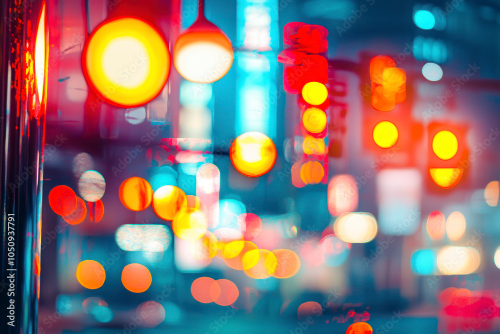 Night lights of the city, blurred nightlife. Night lights of the city, blurred nightlife.
