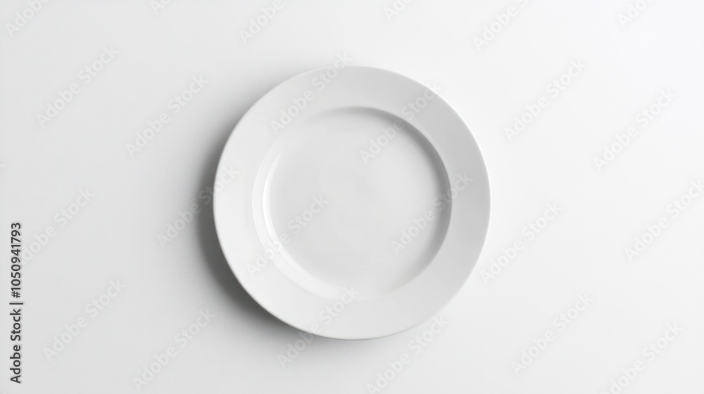 White Plate on a White Background White Plate on a White Background